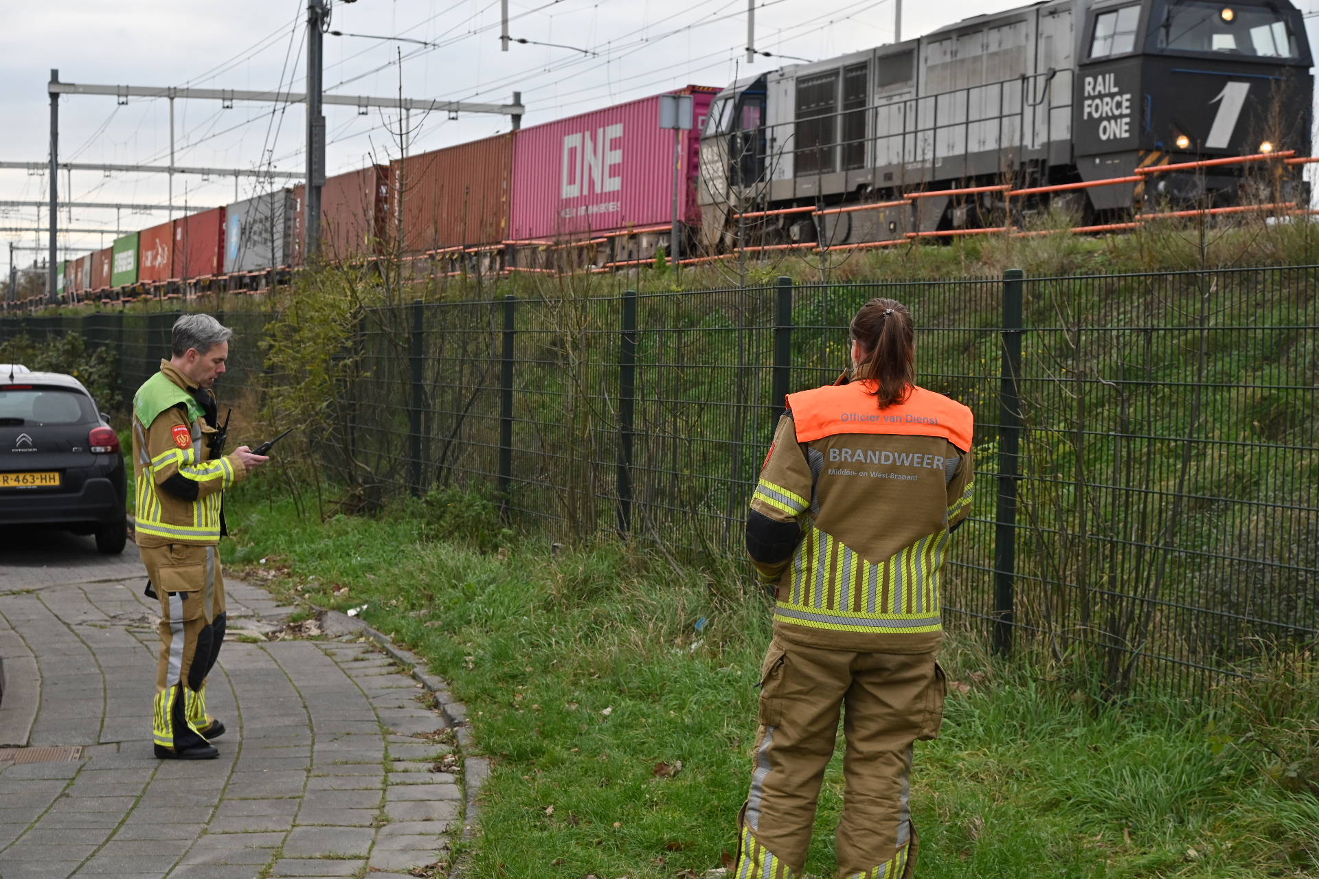 Goederentrein stilgezet vanwege mogelijke lekkage