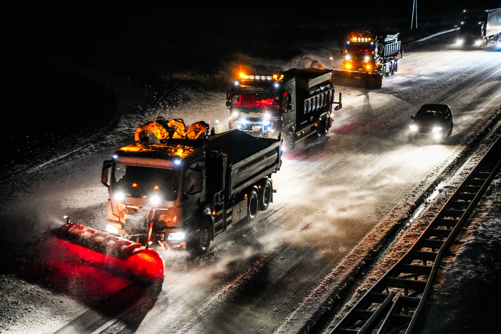 Code oranje in groot deel van het land door sneeuw en gladheid