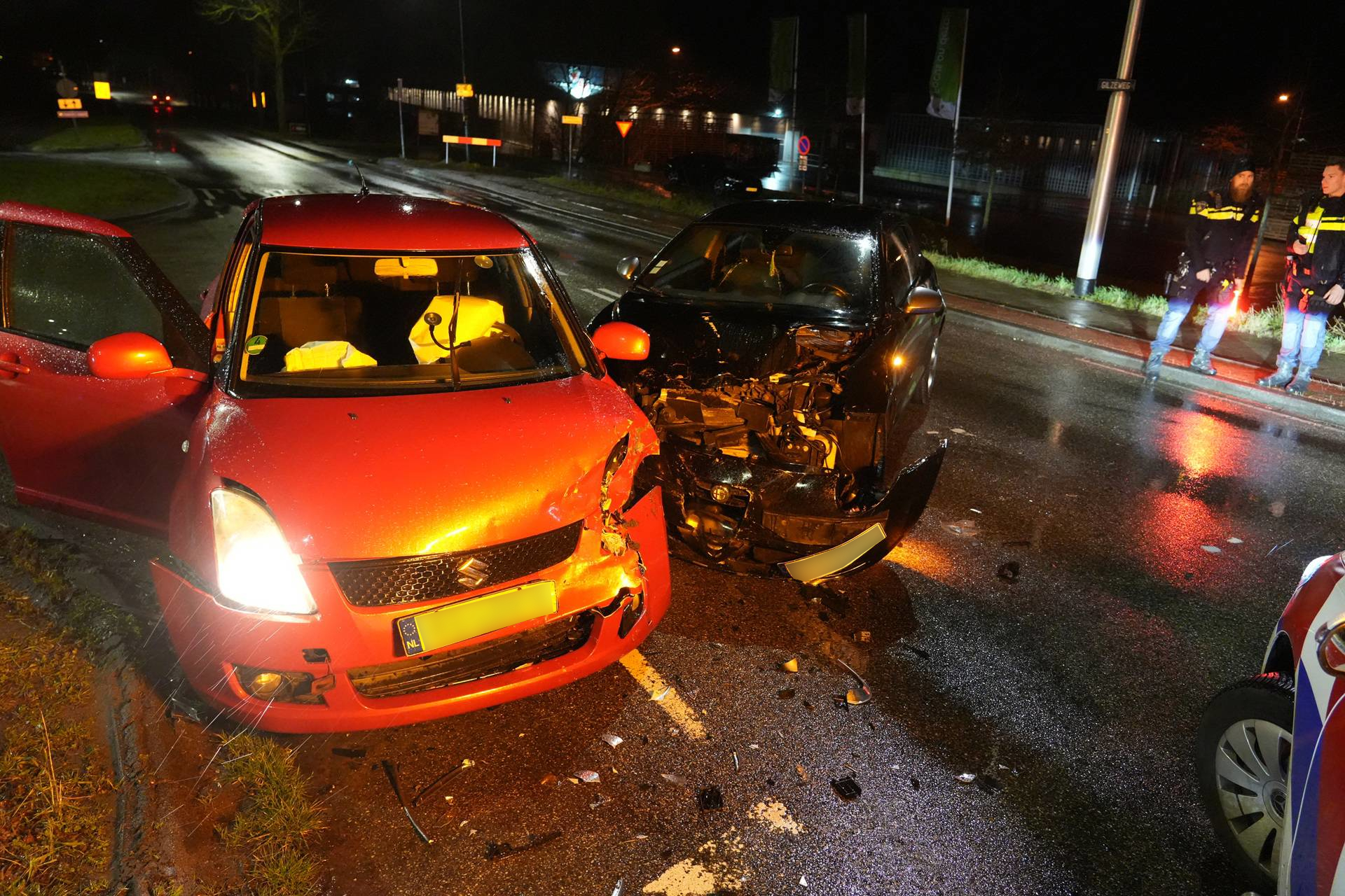 Veel schade bij ongeval met twee voertuigen