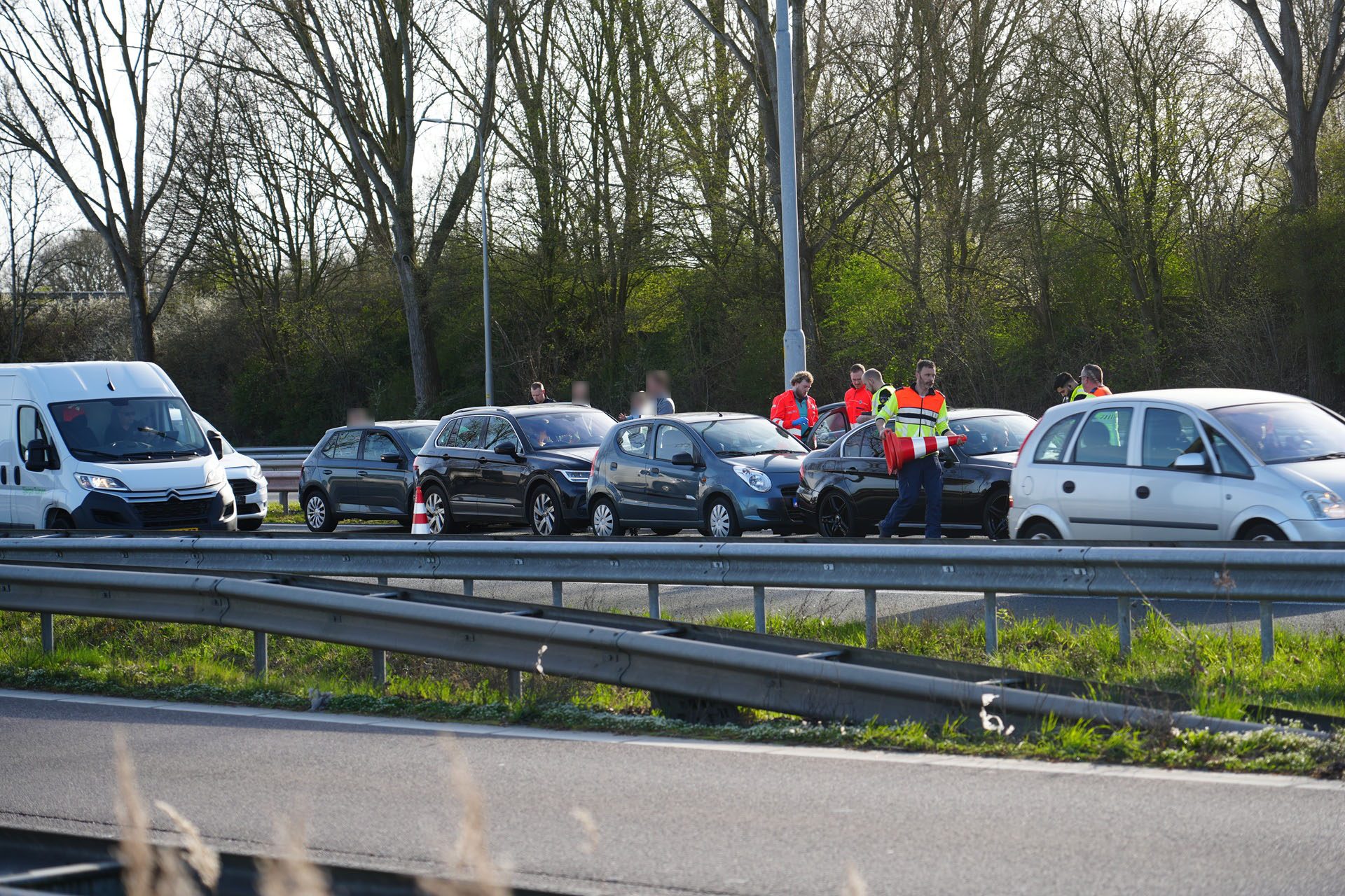 Zes voertuigen betrokken bij kettingbotsing
