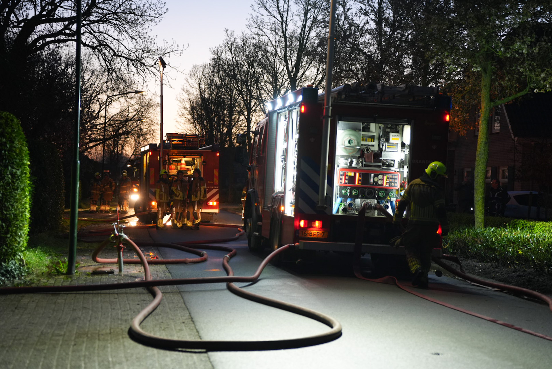 Brand in boerderij, overslag voorkomen