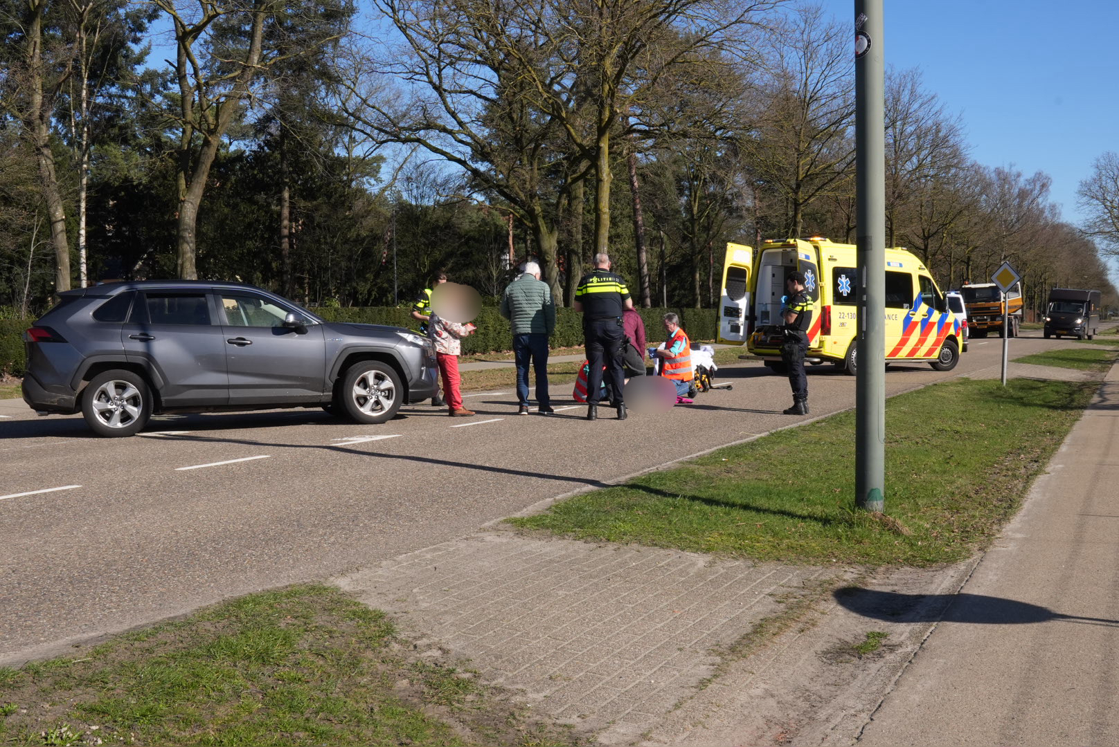 Fietsster gewond bij aanrijding