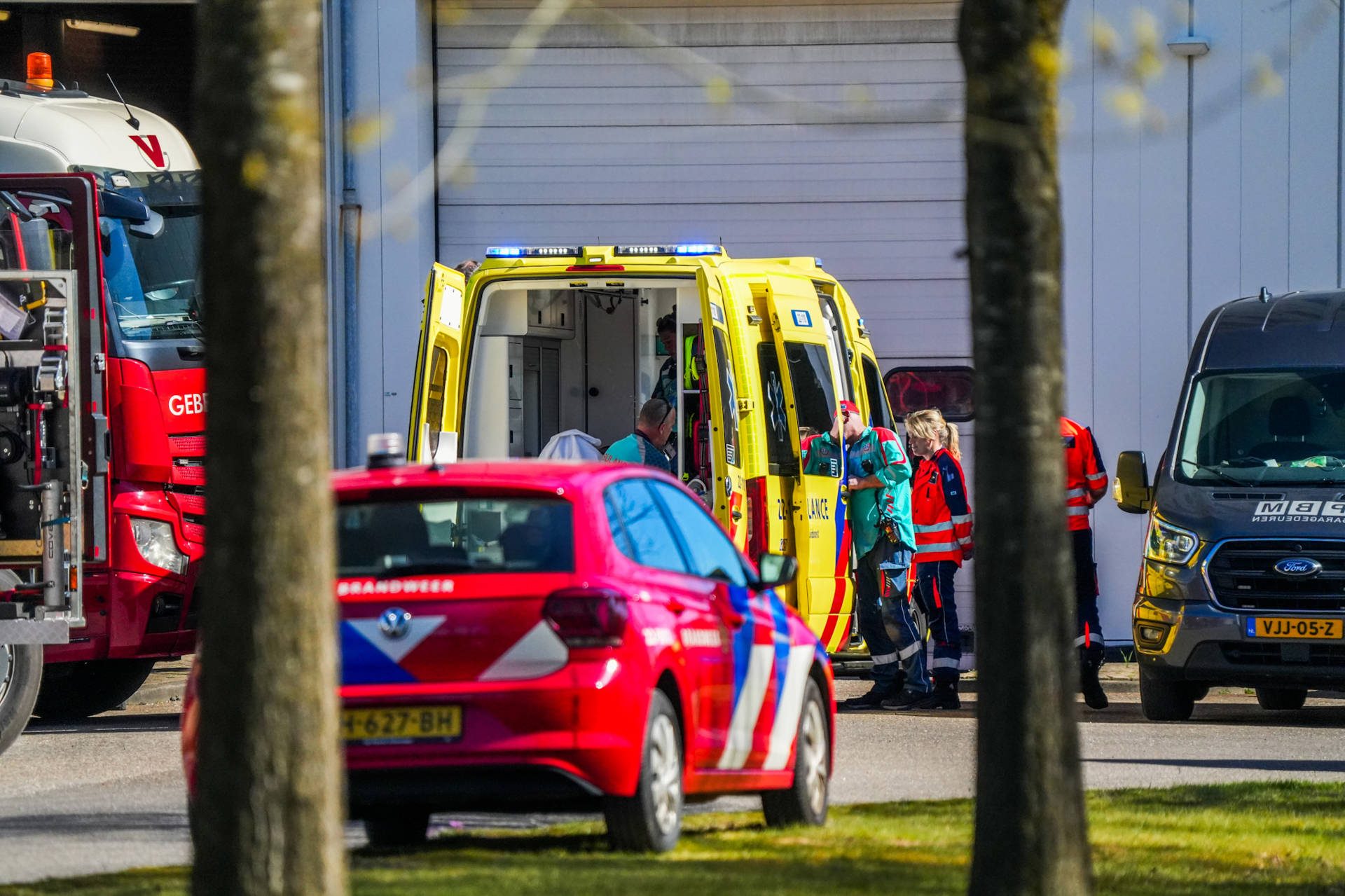 Man belandt onder elektriciteitskast bij slibverwerkingsinstallatie
