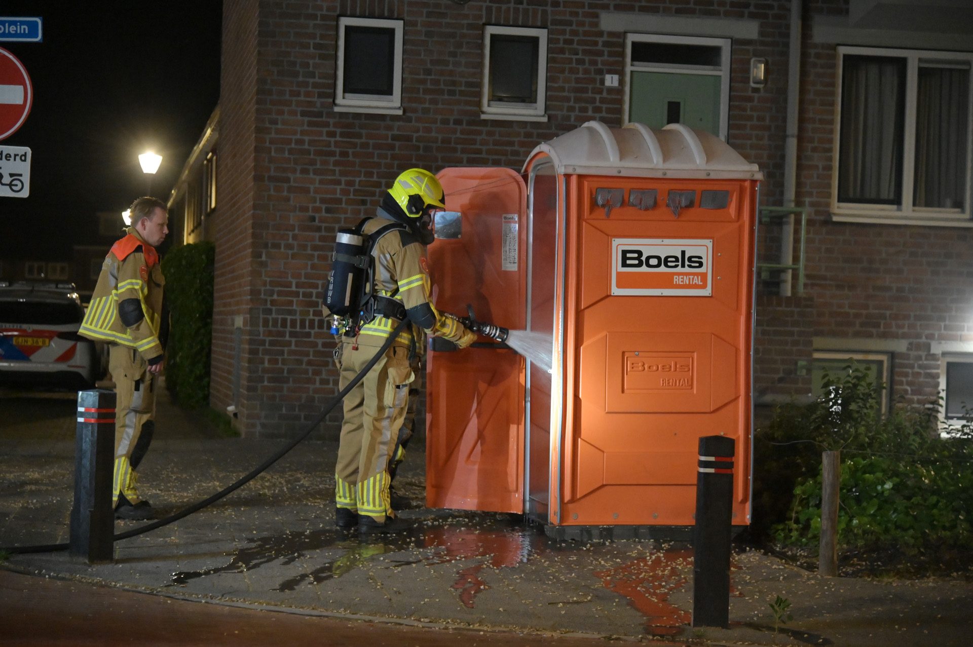 Opnieuw Dixi-toilet in brand gestoken