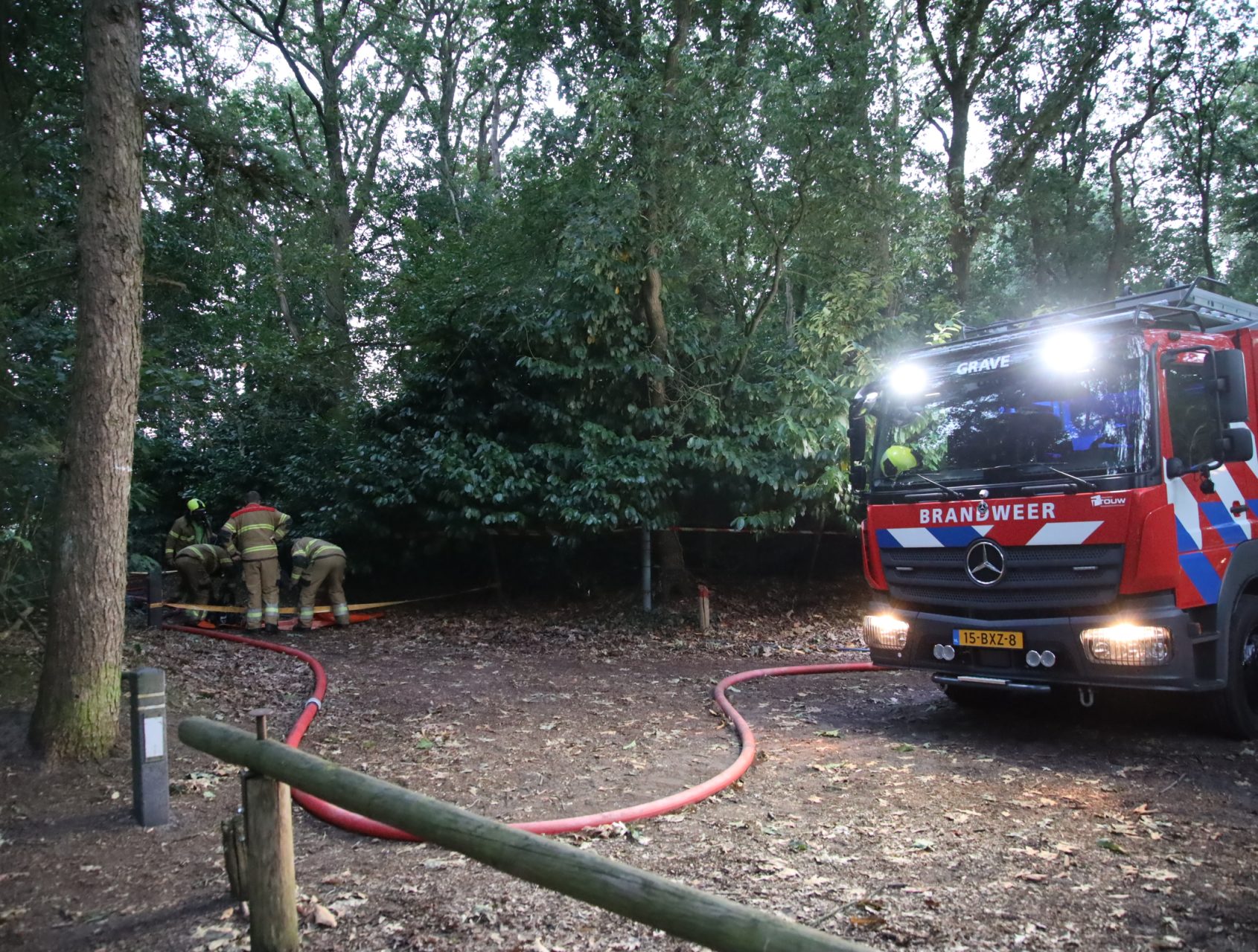 Asbest vrijgekomen bij bosbrand