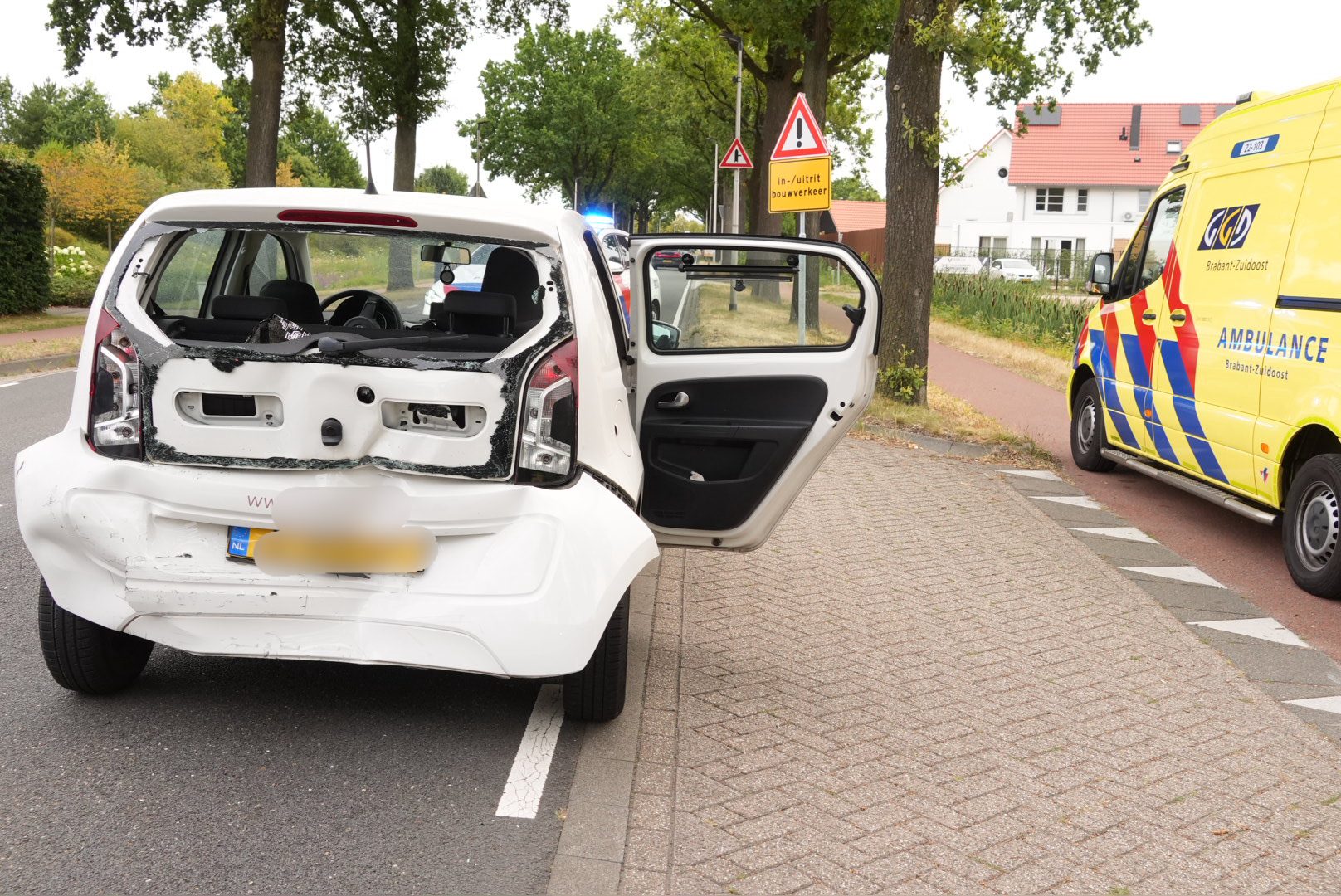 Veel schade door kop-staart botsing