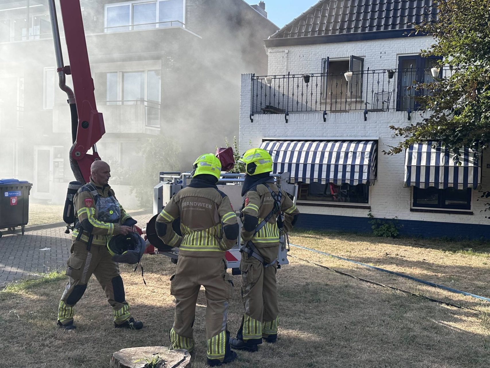 Veel rookontwikkeling bij brand in sauna
