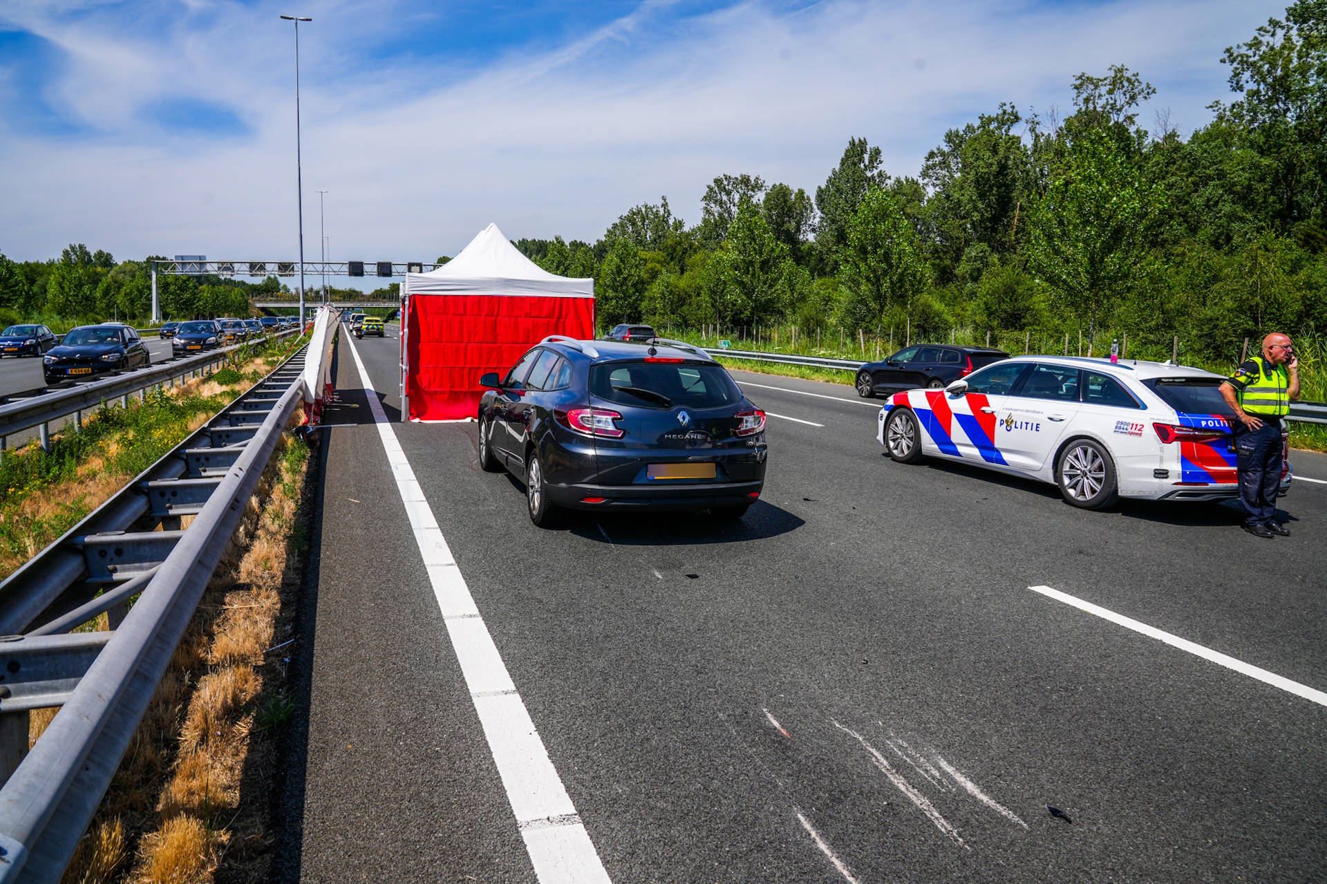 Motorrijder overleden na ongeluk op snelweg