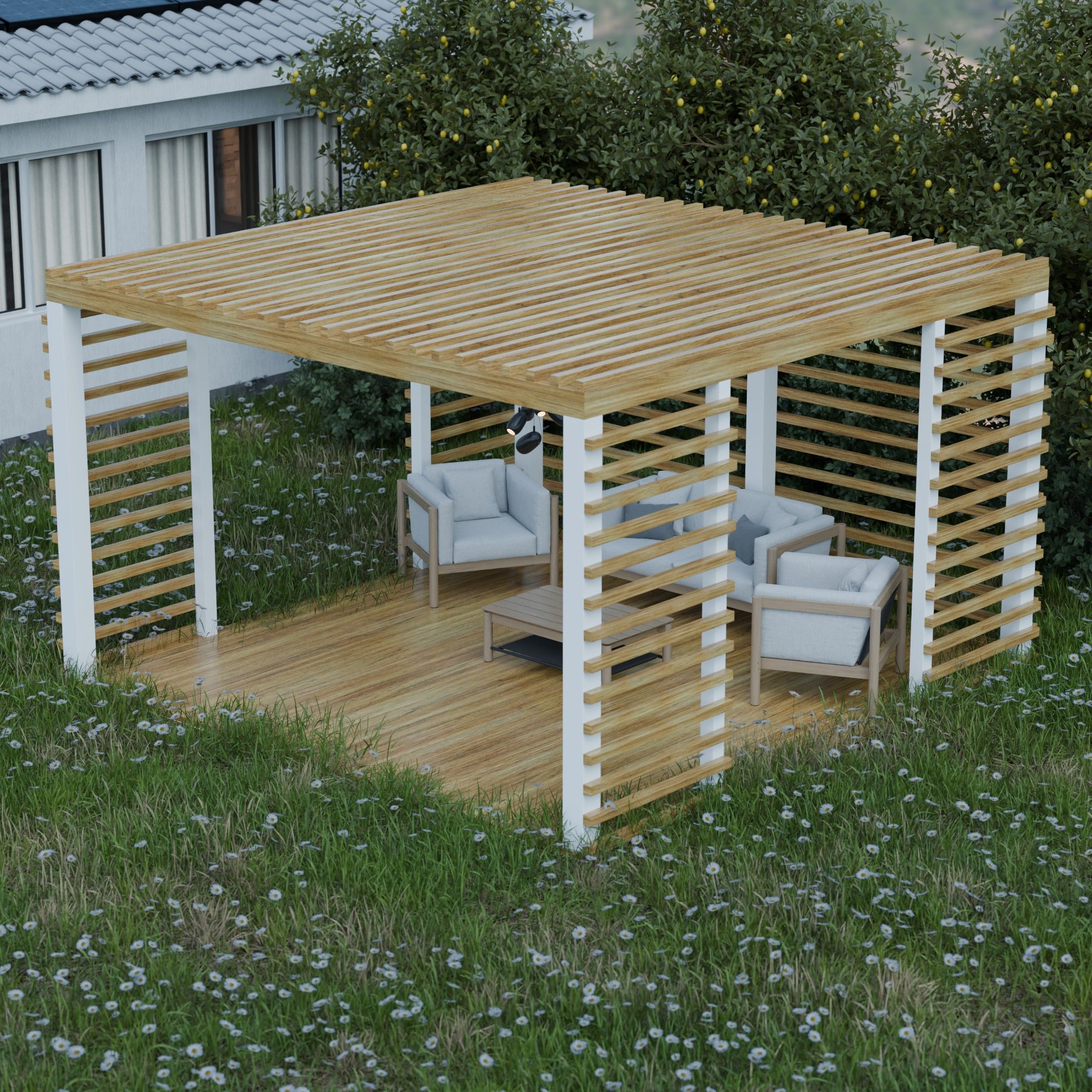 Waarom een hoekmodel overkapping perfect past bij een Brabantse tuin