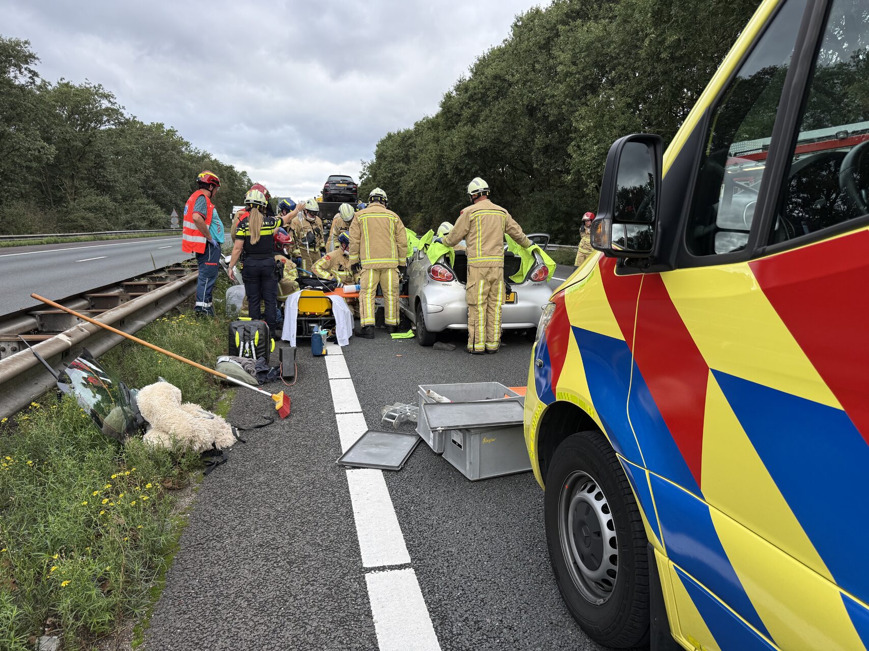 Vijf voertuigen betrokken bij ongeval op snelweg